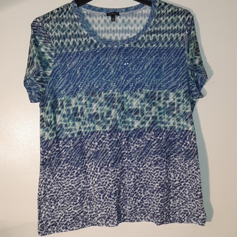 Womens Embellished Casual round neck shirt.